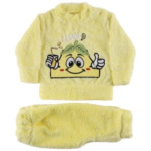 Unisex Sarı Lemon Welsoft 2'li Peluş Takım