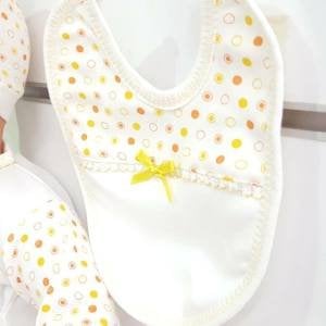 Chery Sarı Penye Tavşan 5 li Hastane Çıkış Bebek Takımı