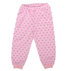 Kız Çocuk Pembe Yıldız Baskılı 2'li Pijama Takımı