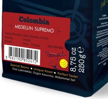 Moliendo Colombia Medellin Supremo Yöresel Kahve