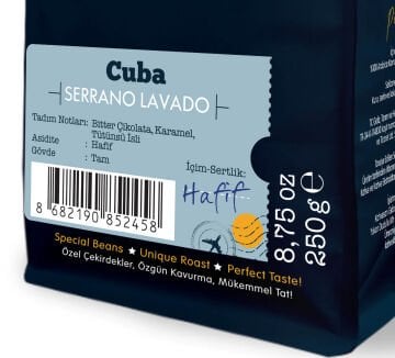 Moliendo Cuba Serrano Lavado Yöresel Kahve 250 gr.