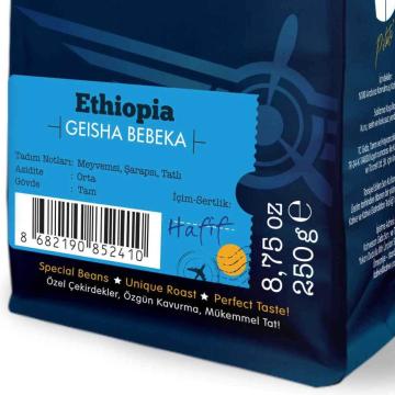 Moliendo Ethiopia Geisha Bebeka Yöresel Kahve 250 gr.