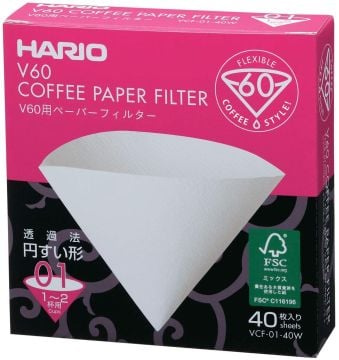 Hario V60 01 Filtre Kağıdı 40 Adet