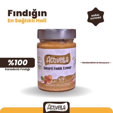 Activella Şekerli Fındık Ezmesi 320 g %70 Fındıklı