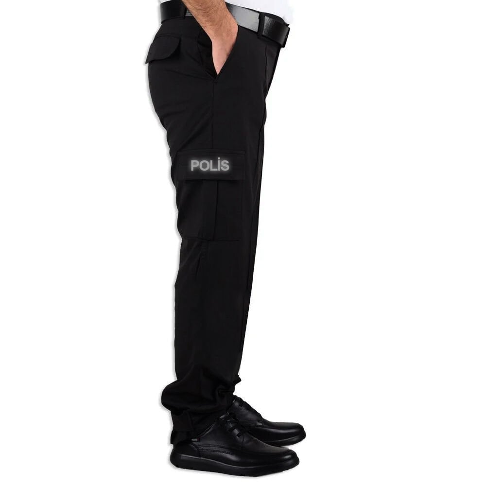 Polis Ripstop Siyah Kargo Pantolon