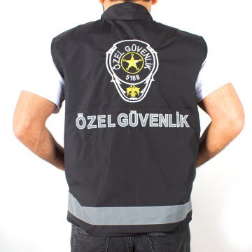 Özel Güvenlik Reflektörlü Nakışlı Yelek Mont