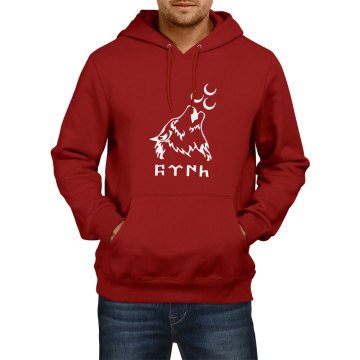 Üfleyen Kurt Kapşonlu Sweatshirt