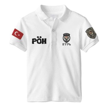 PÖH Askeri Taktik Polo Yaka Kısa Kol Tişört Peç'li