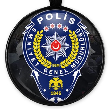 Polis Siyah Zincirli Kolye