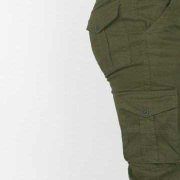Haki Yeşili Askeri Desen Kargo Pantolon