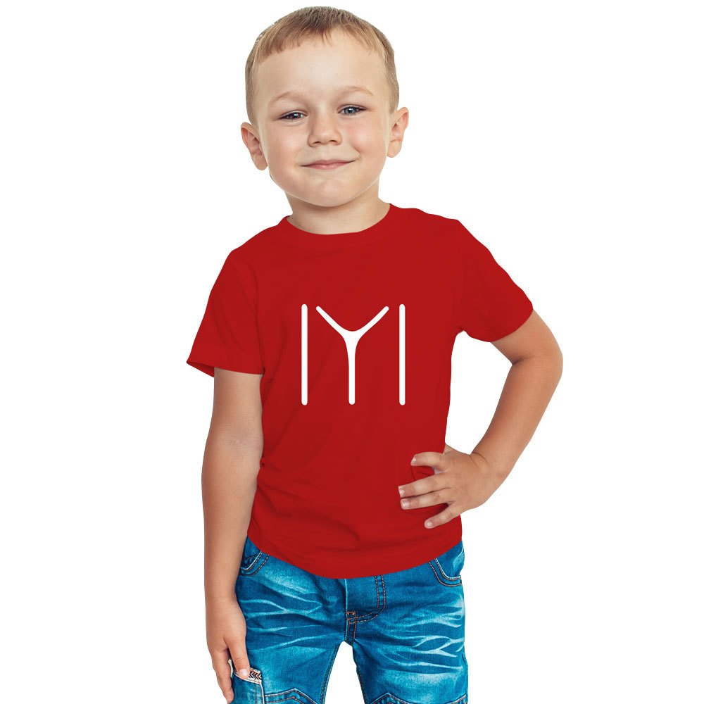 Kay Long Neck Short Sleeve Kinder T Shirts