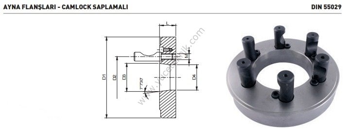 Ayna Flanşları - Camlock Saplamalı