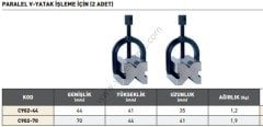 Paralel V Yatak İşleme İçin (2 ADET)