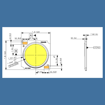 PHILIPS Fortimo SLM VO CRI 90 LES15 COB LED 36vdc,540~1080mA,20W~max:40W CRI:90