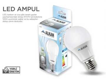 ALKAN 9W 4000K (NATURAL BEYAZ) E27 LED LAMBA