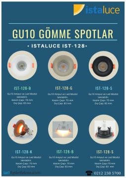 İSTALUCE İST-128 8-12W SAMSUNG LED'li Gömme Led Spot Kasası
