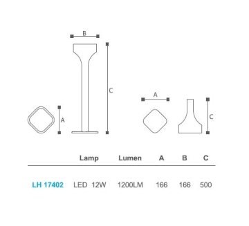 LIGHT212 LH-17402 BAHÇE BOLLARD 50Cm