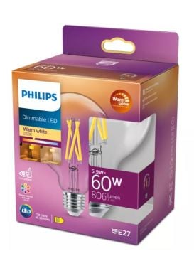 Philips Filament Ampul Led 5.9w Şeffaf 60 W G93 E27 Ampul