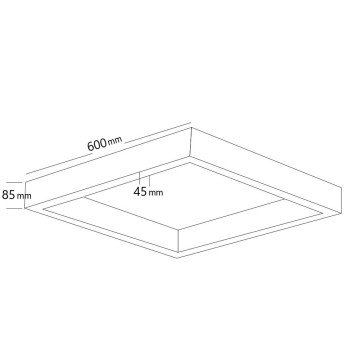 LUDEL 60x60CM CORNER-B DEKORATİF SARKIT LİNEER ARMATÜR