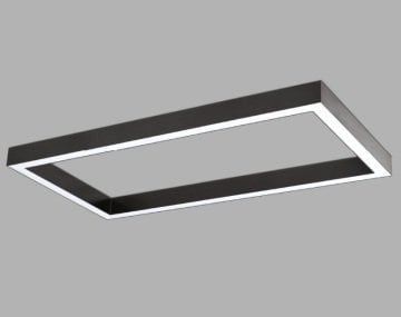 LUDEL 60x60CM CORNER-B DEKORATİF SARKIT LİNEER ARMATÜR 2700K (Sarı) - Beyaz Kasa