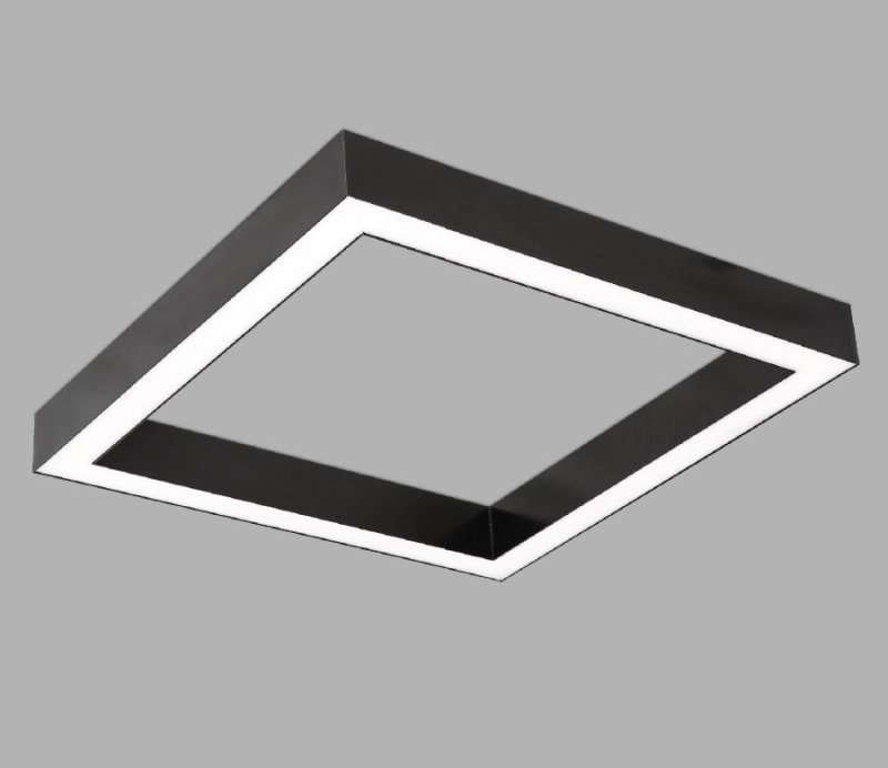 LUDEL 60x60CM CORNER-B DEKORATİF SARKIT LİNEER ARMATÜR 2700K (Sarı) - Beyaz Kasa