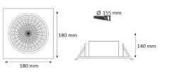 LUDEL LD101 LED SIVA ALTI KARE ARMATÜR