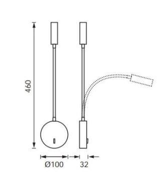 LW506 LED Yatak Başi Aplik (3000K)