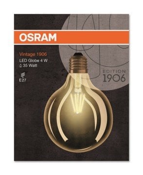 OSRAM 4 W RUSTİK AMPUL E27 G125 LED GLOBE AMPUL