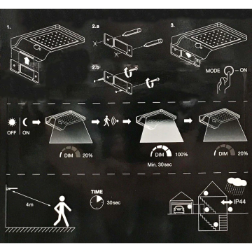 Osram Güneş Enerjili (Solar) Hareket Sensörlü Led Armatür 3 W.