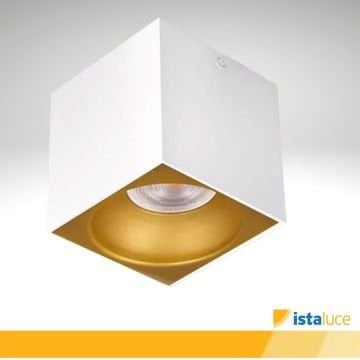 İstaluce ist-616 Kare  Sıvaüstü Tavan İçi Gold Gu10 Led Spot