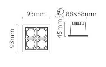 JUPITER LS495 S 4'li LED Spot (3000K)