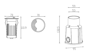 JUPITER LG928 S LED Gömme Bahçe Armatürü (3000K)