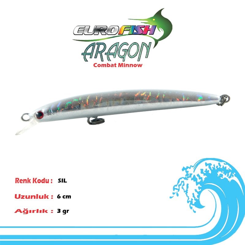 Eurofish Aragon Maket Balık 6 cm SIL