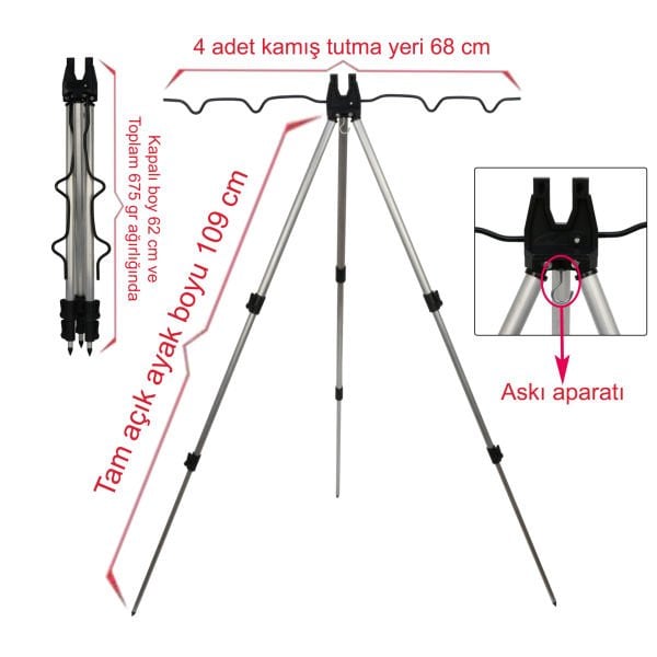 Eurofish Tripot 3120 Siyah