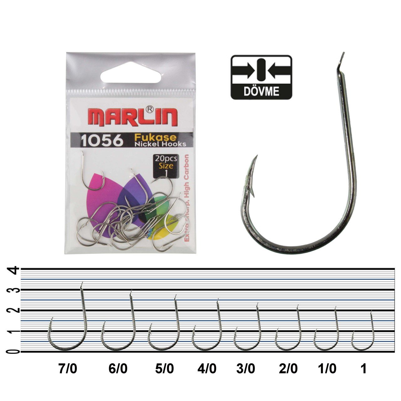 Marlin 1056 Fukase HC Nickel İğne No:7/0 (20Pcs)