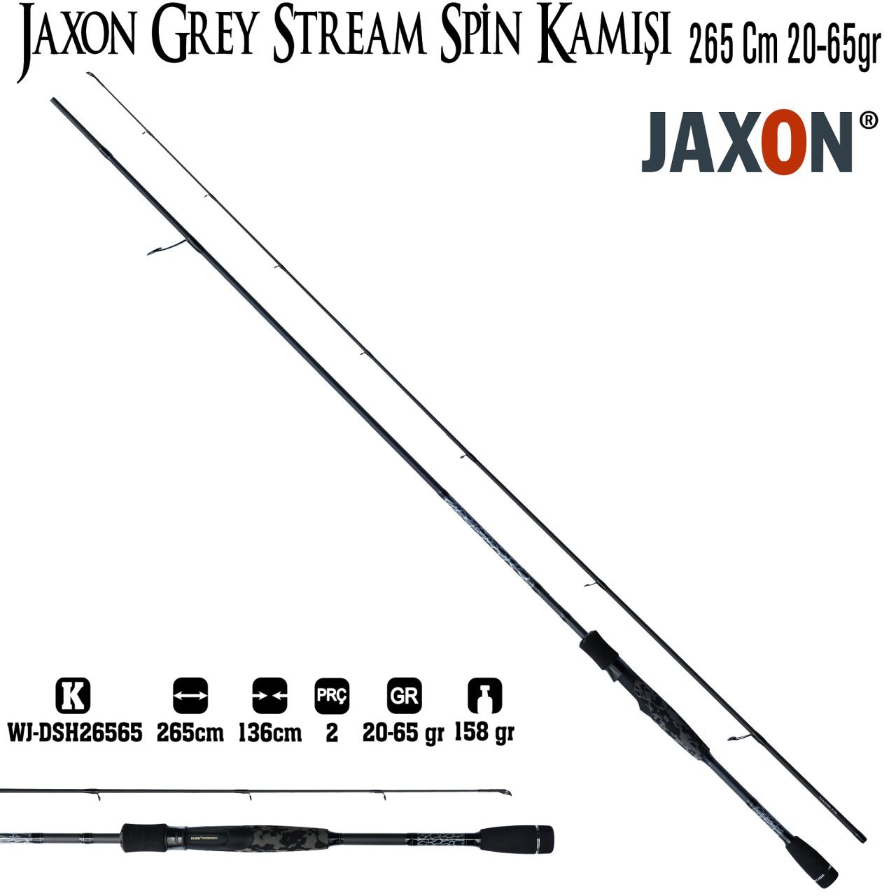 Jaxon Grey Stream Spin Kamışı 20-65g 290 cm
