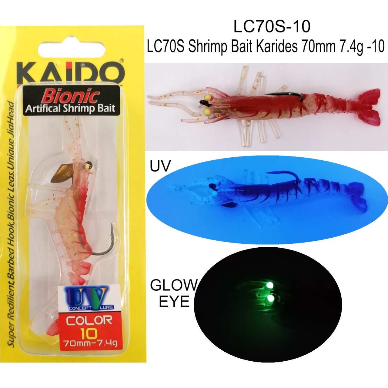 LC70S Shrimp Bait Karides 70mm 7.4gr 10