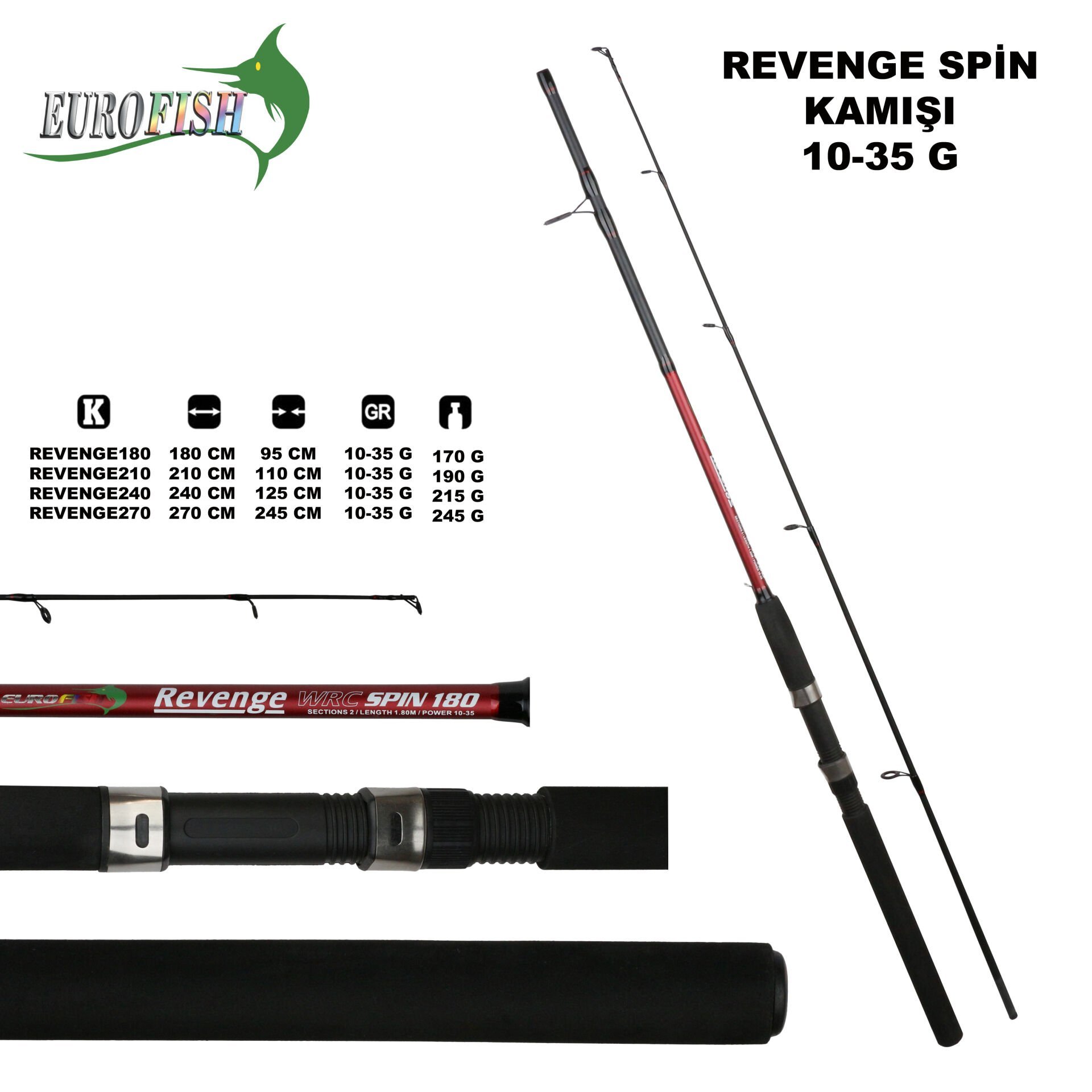 Revenge Spin 10-35Gr 210 cm