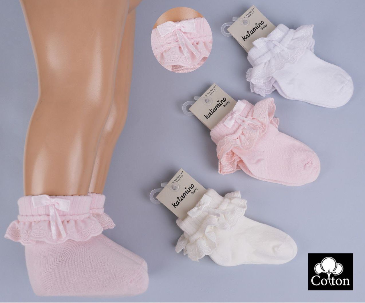 Fisto Detaylı Bebe Çorabı- 0.6 Ay