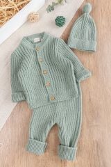 Mint Yeşili  Yünlü Takım / 6-18 Ay