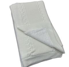 Krem Kışlık Yünlü Set-(3-6 ay Tulum,Şapka,Patik,Battaniye)