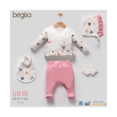 Pembe Kalpli Zıbın Seti- 5 Parça-0.3 Ay