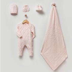 Organik Triko Pembe Hastane Çıkışı- 5 Parça
