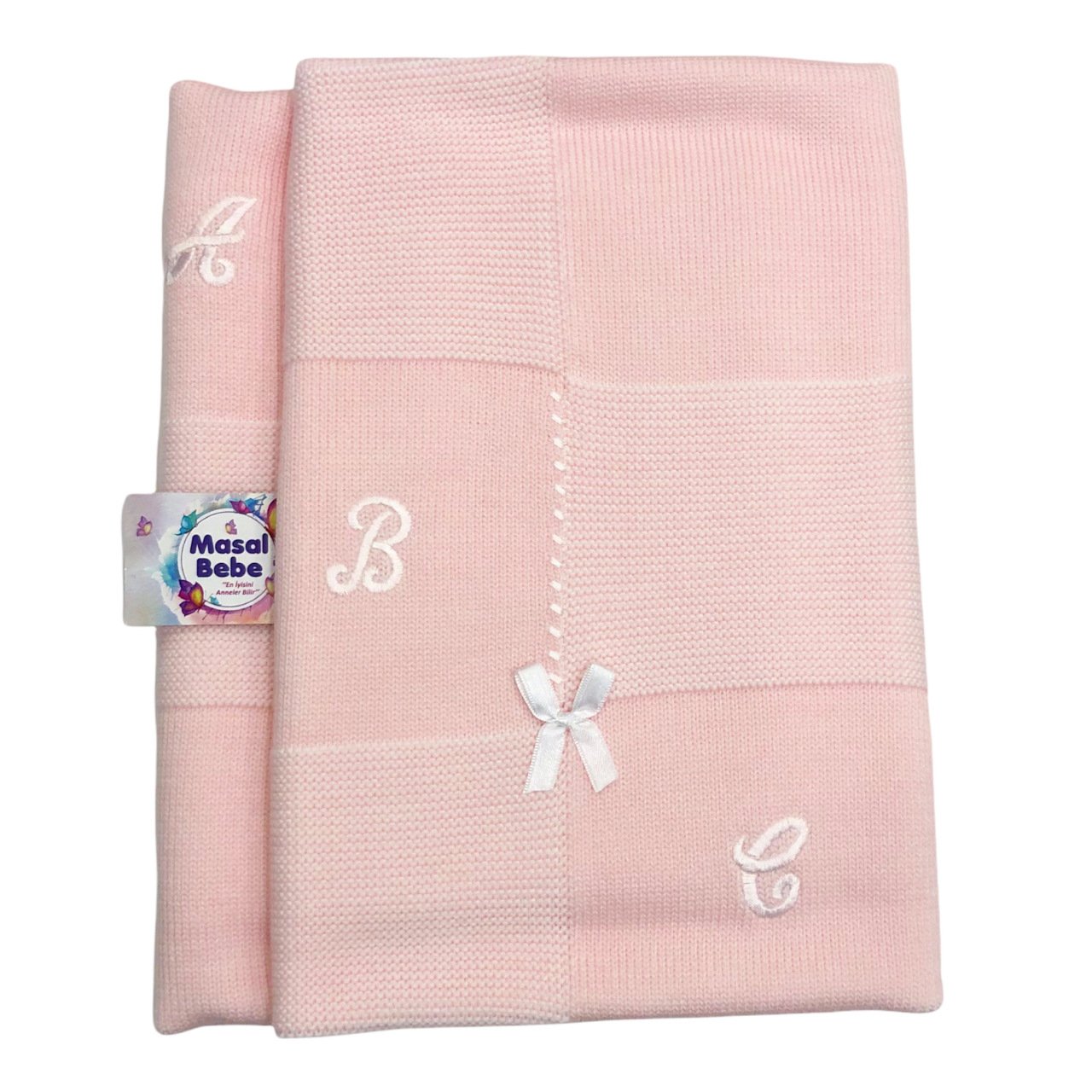 Triko Bebek Battaniyesi- Pembe Renk