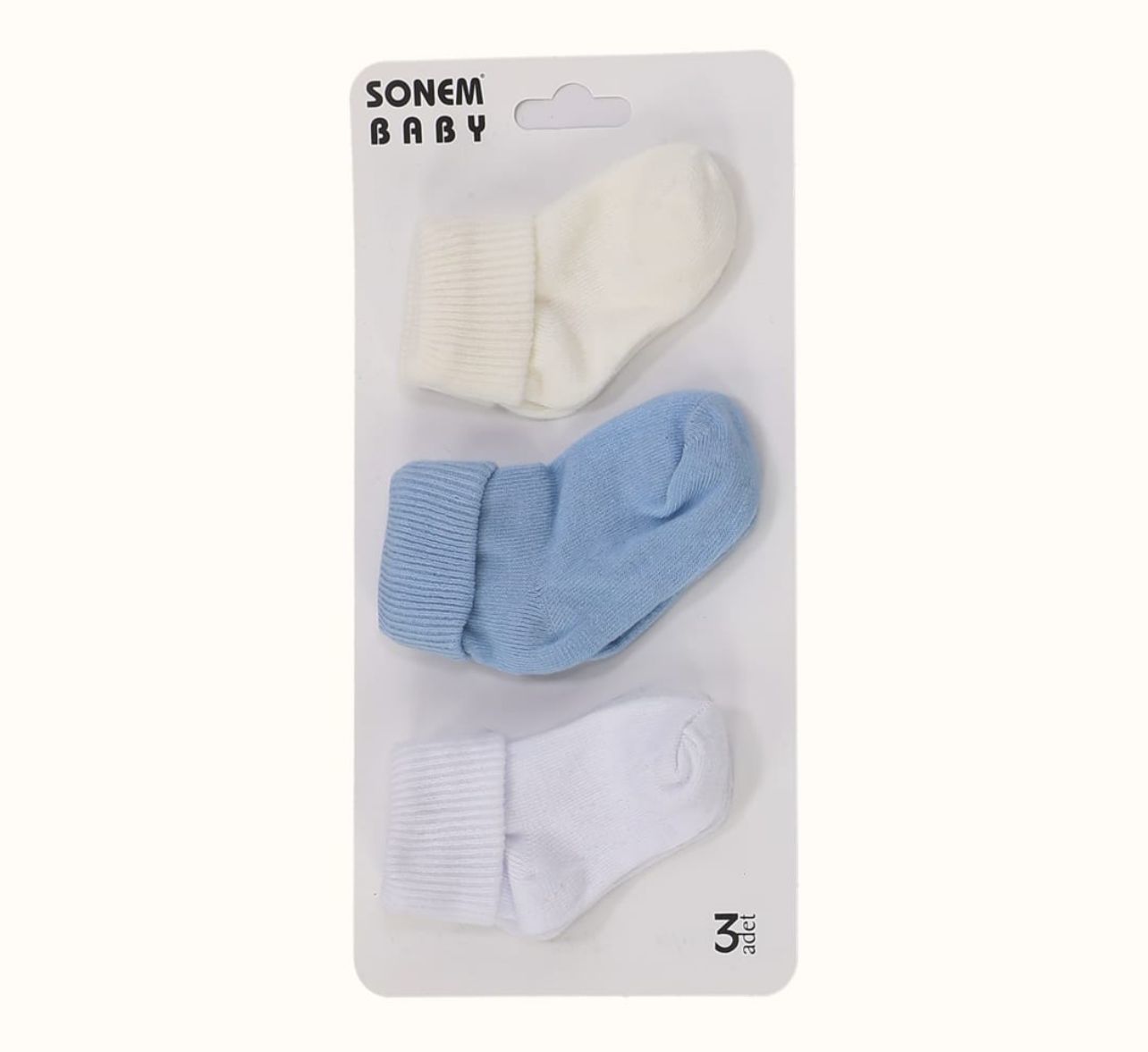 ÜçlüKarışık Bebe Çorabı-0.6 ay