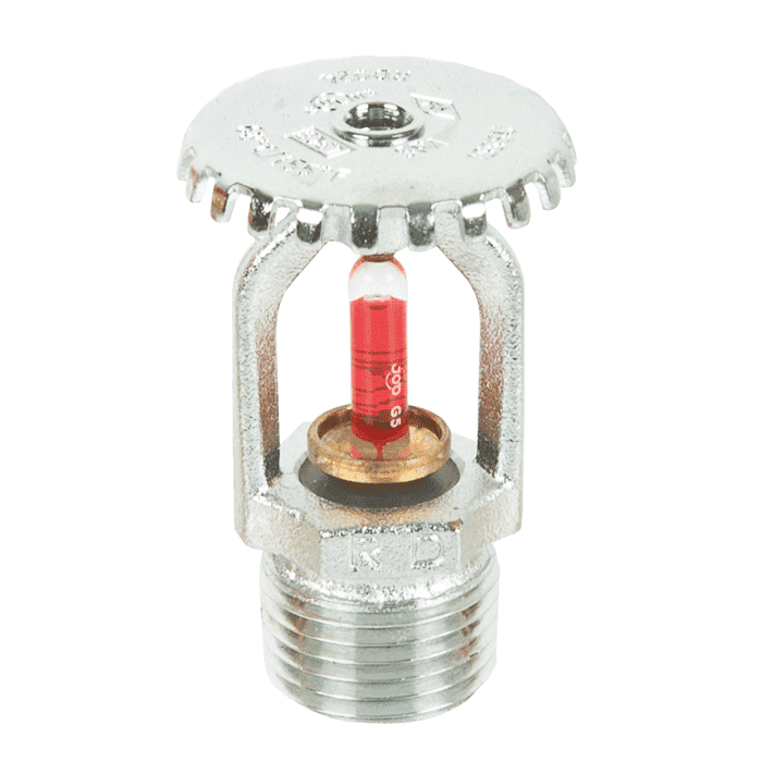 Duyar 1/2' Upright (Dik) Standart Tepkimeli Sprinkler Kromaj 141°C