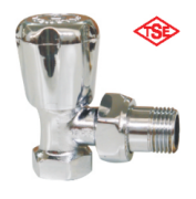 Konsan 1/2'' Krom Kaplı Köşe Radyatör Vanası Ağır Tip