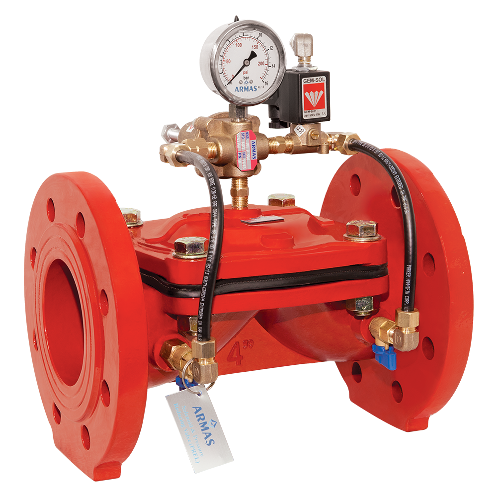 2½'' 600 SERİSİ SOLENOID KONTROLLÜ BASINÇ DÜŞÜRÜCÜ VANA  Flanşlı