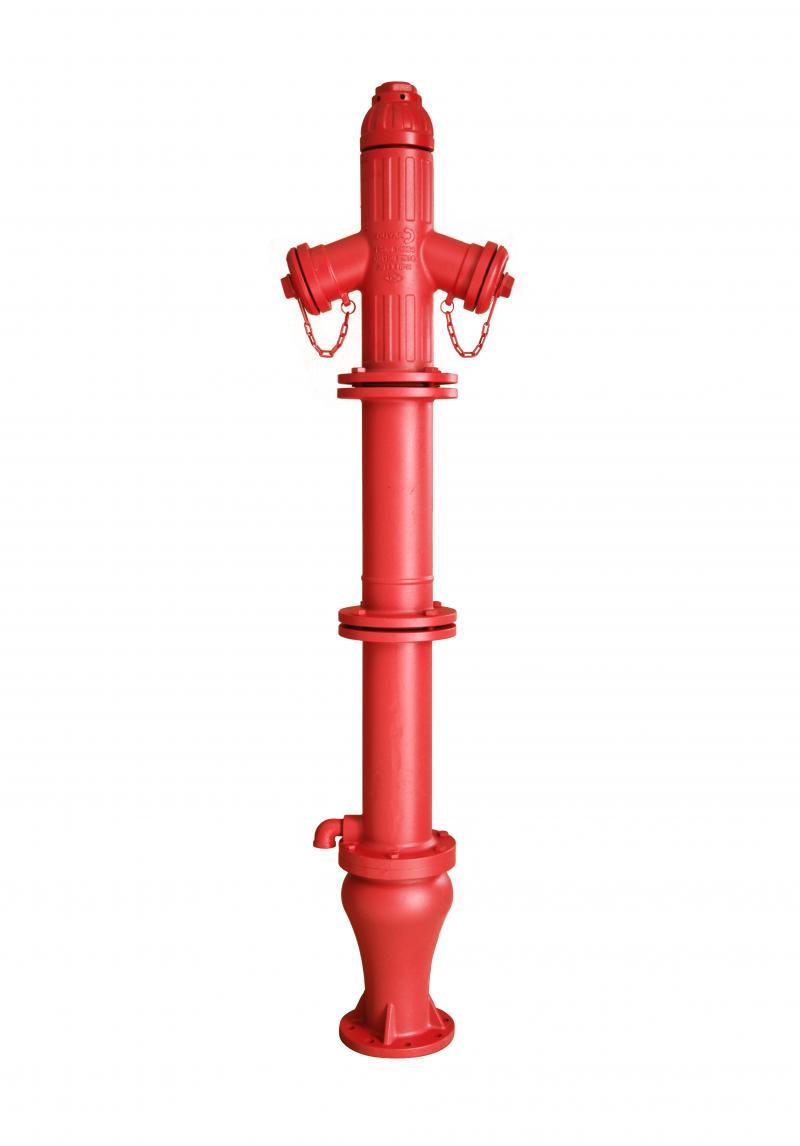 DN 100 Yer Üstü Yangın Hidrantı (Çelik + Döküm) 1180 mm DN 100 Dirsek