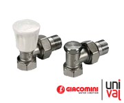Giacomini 1/2'' Köşe Radyatör Vana Seti Tip:705K